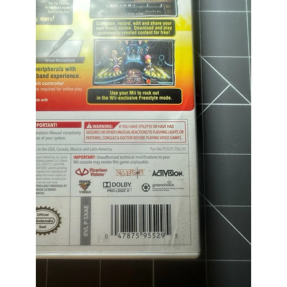 Guitar Hero: World Tour A- Nintendo Wii, 2007-Complete Tested Working